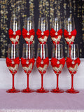 Red with gold butterfly quinceanera bottle