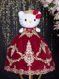 Wine red Kitty quinceanera doll
