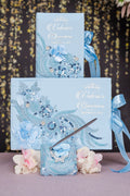 Light Blue Quinceanera bible and guest book