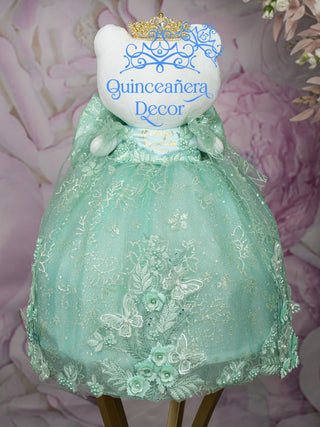 Sage Green Kitty Quince Doll With Princess Touch Sage Green Kitty Quince Doll With Princess Touch
