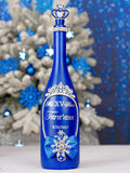 Winter Quinceanera bottle royal blue