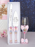 Baby pink blue Quinceanera bottle with 1 glass