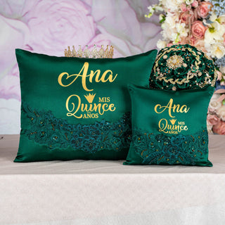 Green quinceanera guest book