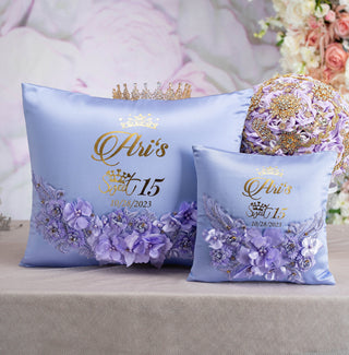 Lavender quinceanera pillows set