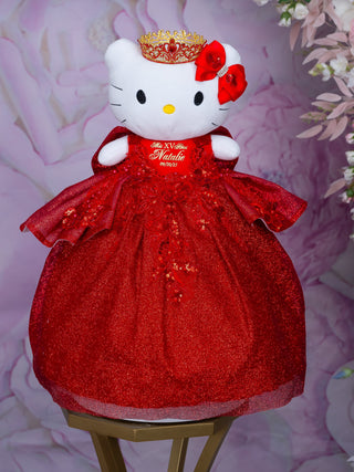 Red Hello kitty Quinceanera doll