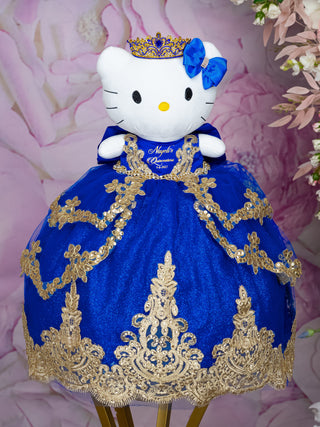 Royal blue with bow Kitty for Quinceanera