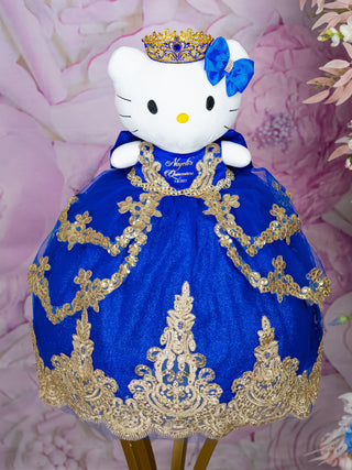 Royal blue with bow Kitty for Quinceanera