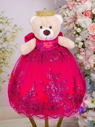 Fuchsia Gold Muneca Cat for Quinceanera