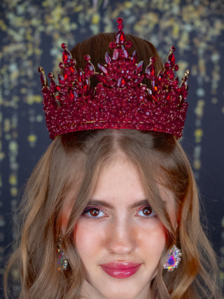 Burgundy quinceanera crown
