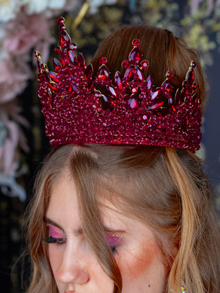Burgundy quinceanera crown