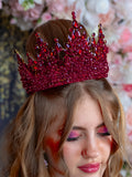 Burgundy quinceanera crown