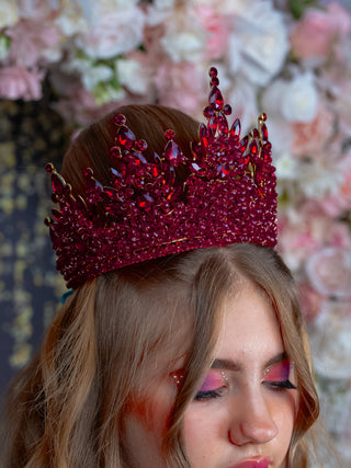 Wine Red quinceanera crown