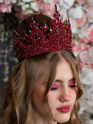 Burgundy quinceanera crown