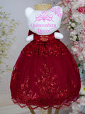 [Kitty] Burgundy with Gold Quinceanera Cat Doll