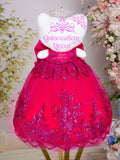 Fuchsia silver teddy bear for quinceanera