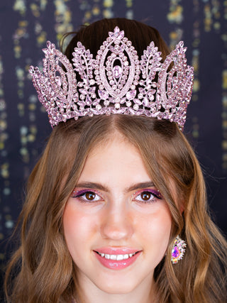 Blush with silver crown for quinceanera
