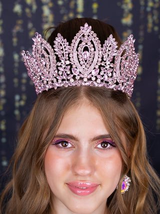 Blush with silver crown for quinceanera
