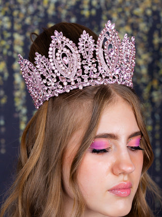 Blush with silver crown for quinceanera