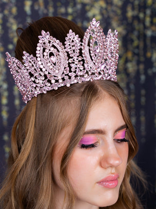 Blush with silver crown for quinceanera