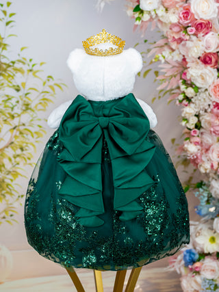 Emerald green with gold Quinceanera Teddy Bear