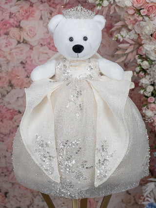 Champagne Fantasy with Bow Quinceanera Teddy Bear