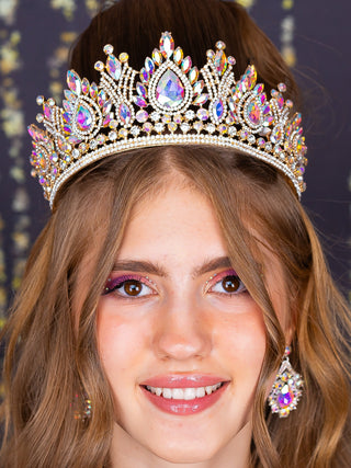 Quinceanera crown tornasol gold