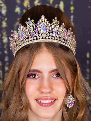 Quinceanera crown tornasol gold