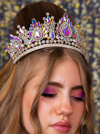 Quinceanera crown tornasol gold