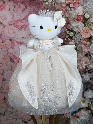 Champagne Fantasy with Bow Quinceanera Kitty