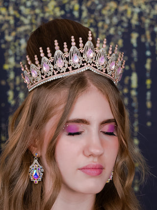 Blush pink gold Corona de quinceanera