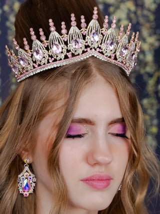 Blush pink gold Corona de quinceanera