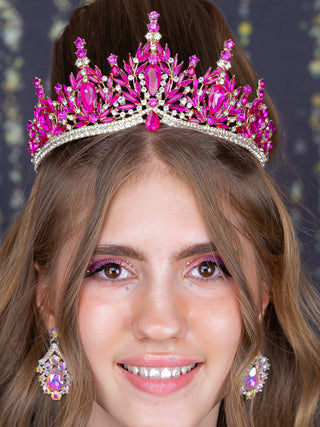 Magenta quinceanera Tiara