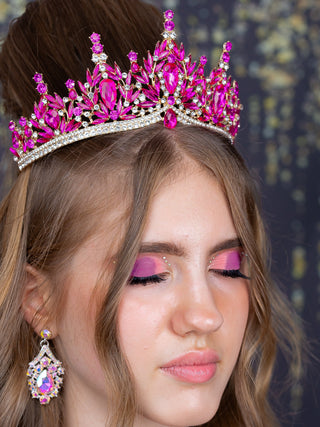 Magenta quinceanera Tiara