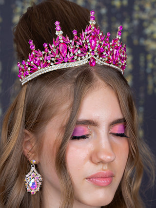 Magenta quinceanera Tiara