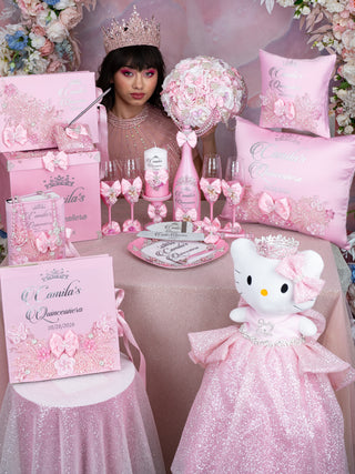 Pink quinceanera money card box