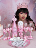 Pink quinceanera toasting package