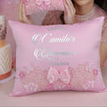 Almohada de rodillas de quinceañera rosa, almohada de zapatos