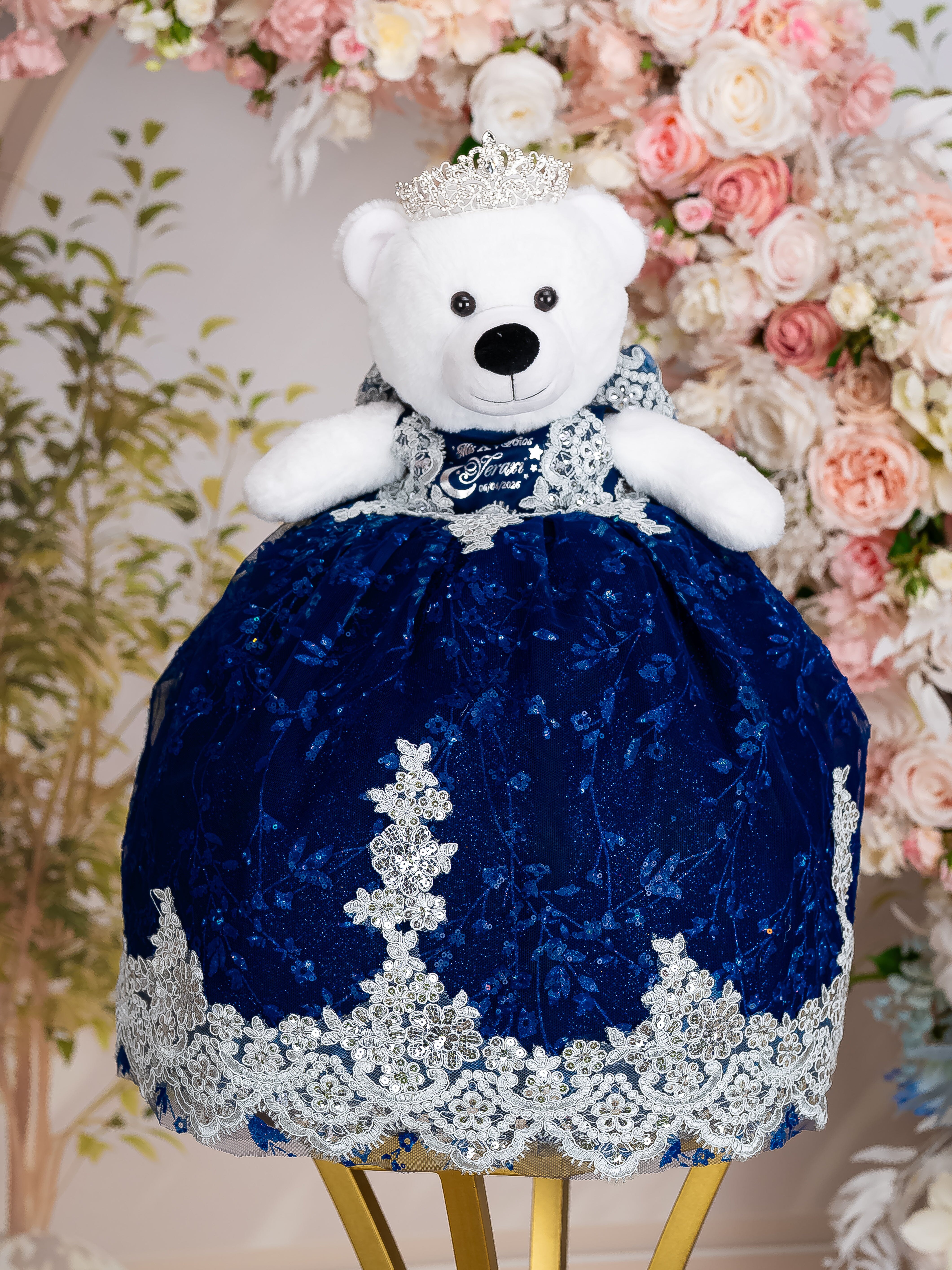 Navy Blue el Ultimo Oso de Peluche for quinceanera / quinceanera-decor