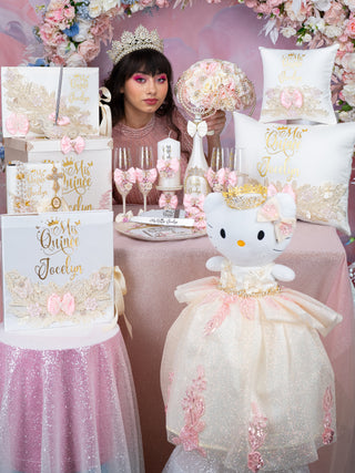 Champagne Pink Mass Quinceanera package