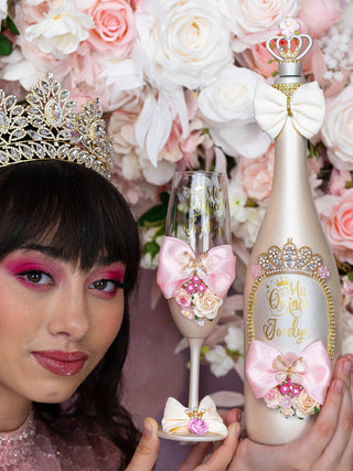 Champagne Pink Tiara Quinceanera