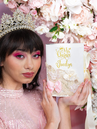 Champagne Pink Quinceanera Bible (English version)