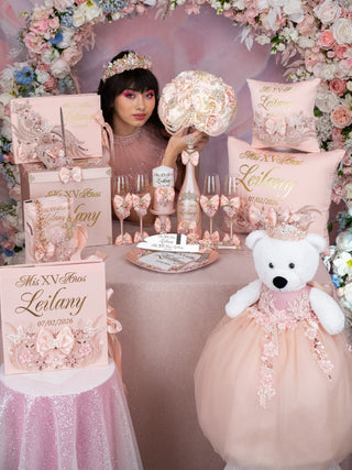 Rose Gold Quinceanera Mega Package All-in-One Set Rose Gold Quinceanera Mega Package All-in-One Set
