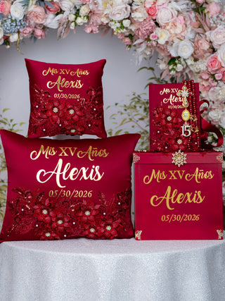 Wine Red Quinceanera Package 2