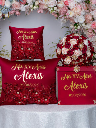 Wine Red Quinceanera Package 1