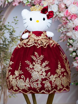 Burgundy Quinceanera Kitty Doll