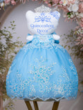 Light Blue Silver Muneca Cat for Quinceanera