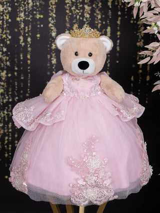 Powder Pink Teddy Bear for Quinceanera