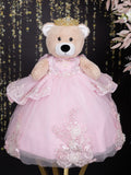Powder Pink Teddy Bear for Quinceanera