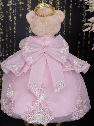 Powder Pink Teddy Bear for Quinceanera