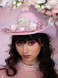 Pink quinceanera cowgirl hat